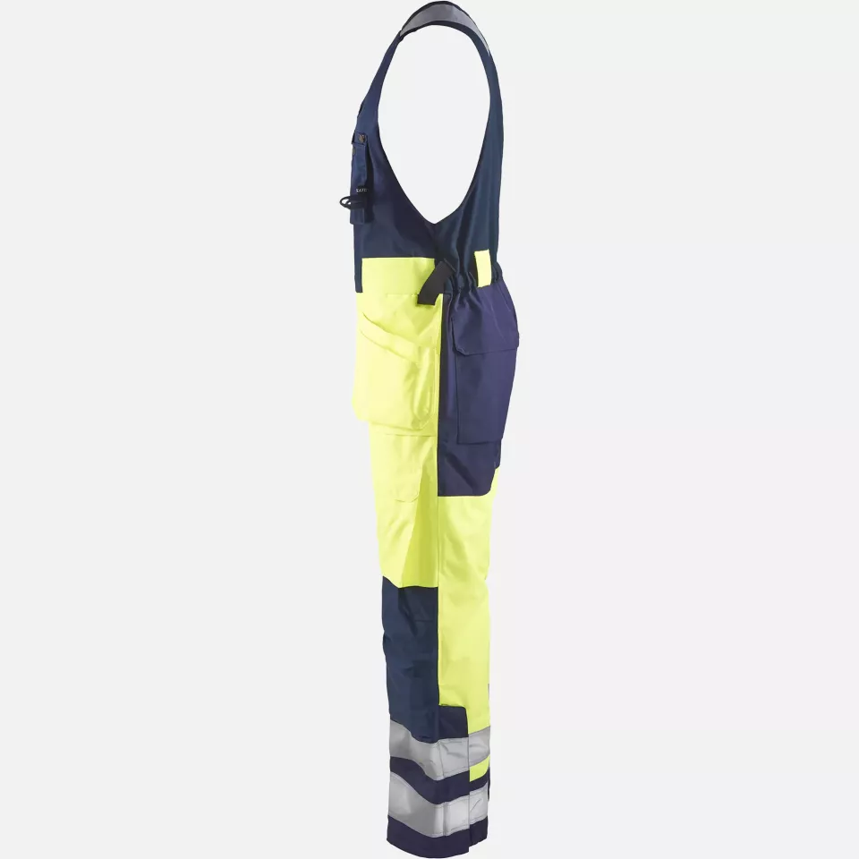 Blaklader 850419773389, High Vis Sleeveless Coverall, Yellow/Navy Blue, image 3, gallery thumbnail