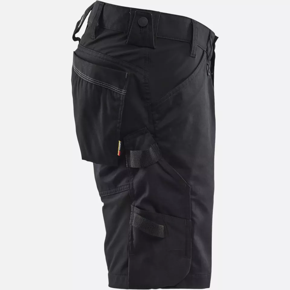 Blaklader 175318329900, Stretch Craftsman Shorts, Black, image 2, gallery thumbnail