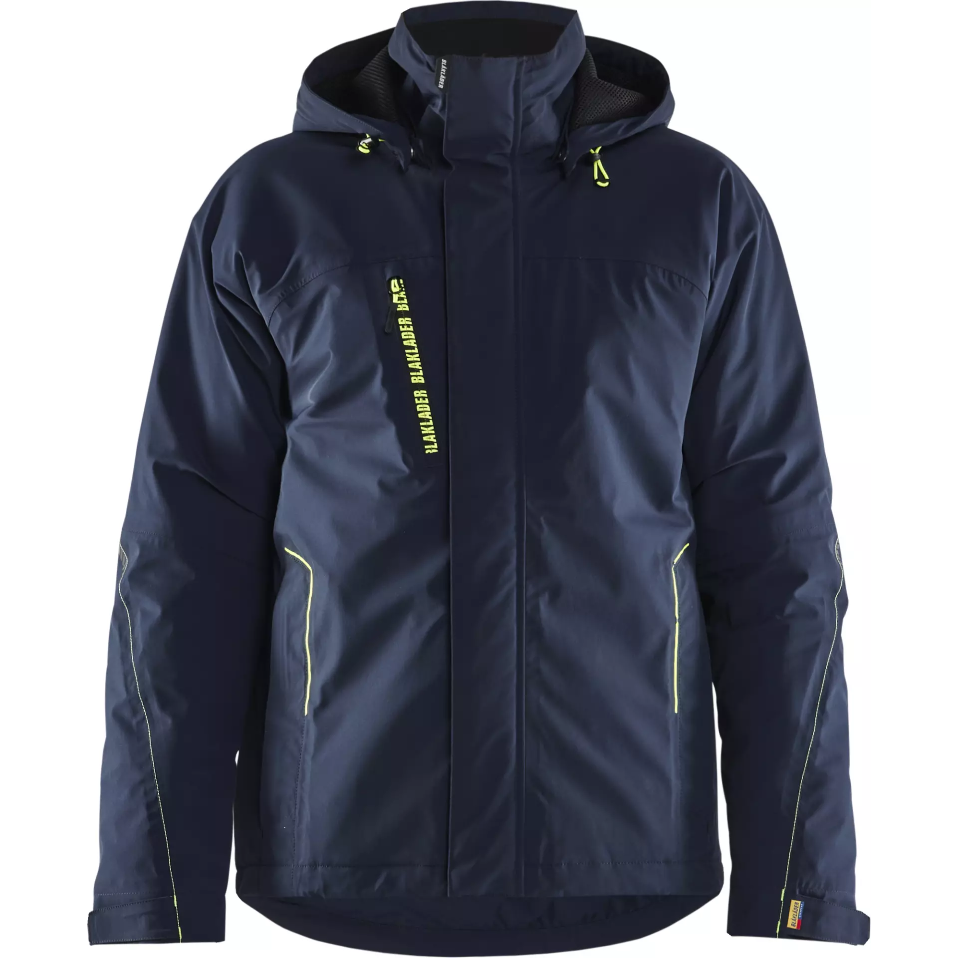 Blaklader 448419178633, Lined Lightweight Stretch Winter Jacket, Dark Navy Blue/Yellow, image 1