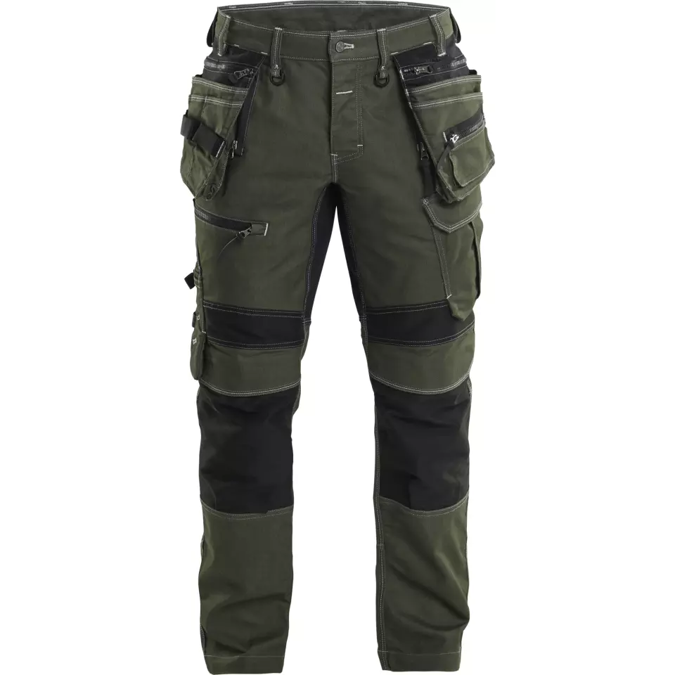 Blåkläder 199011414298, X1900 Stretch Craftsman Work Trousers, Forest Green/Black, image 1, gallery thumbnail