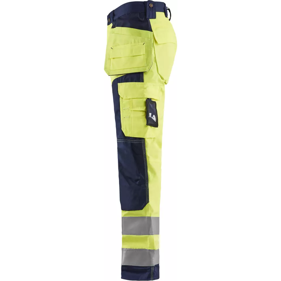 Blåkläder 156818113389, High Vis Craftsman Work Pants, Yellow/Navy Blue, image 3, gallery thumbnail