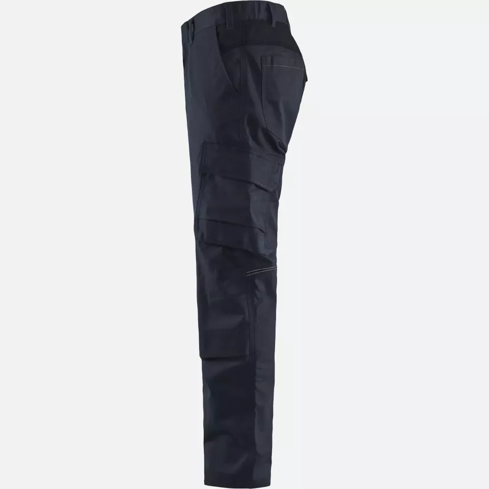 Blaklader 144818328699, Industry Stretch Work Trousers with Knee Pad Pockets, Dark Navy/Black, image 3, gallery thumbnail