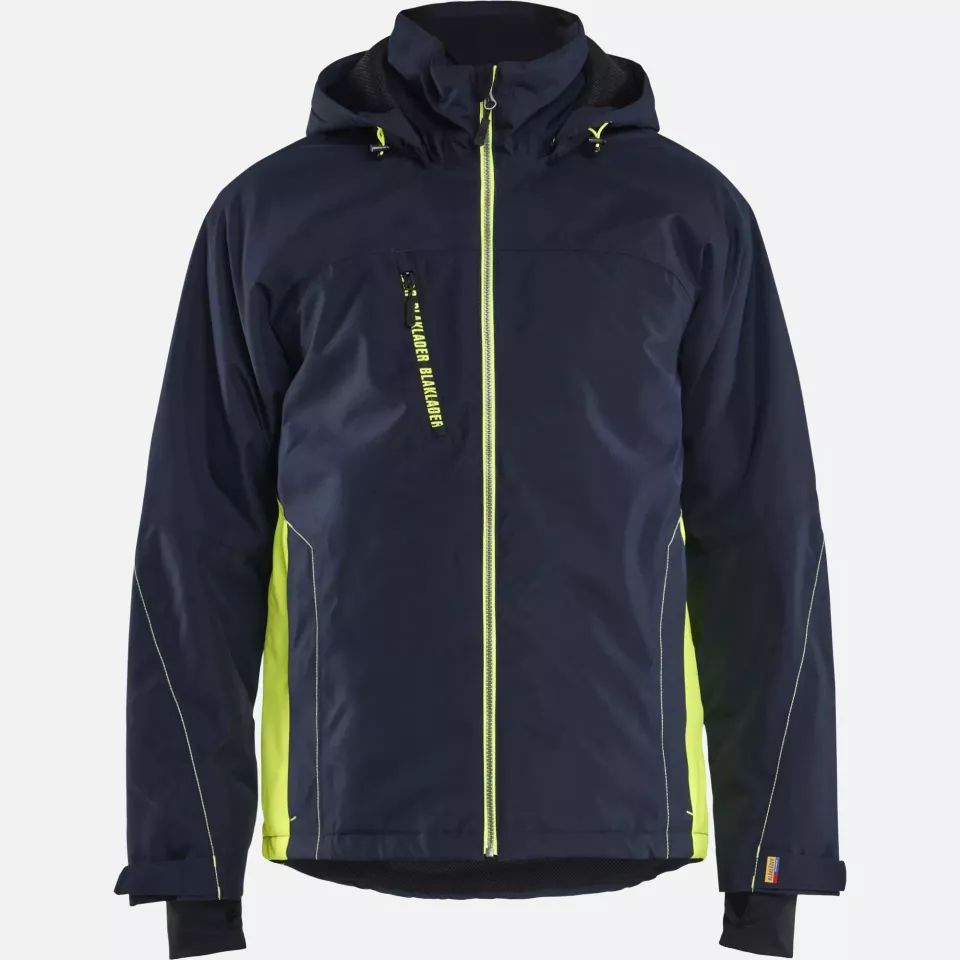 Blaklader 489019778633, Lined Lightweight Winter Jacket, Dark Navy/Yellow, image 1, gallery thumbnail