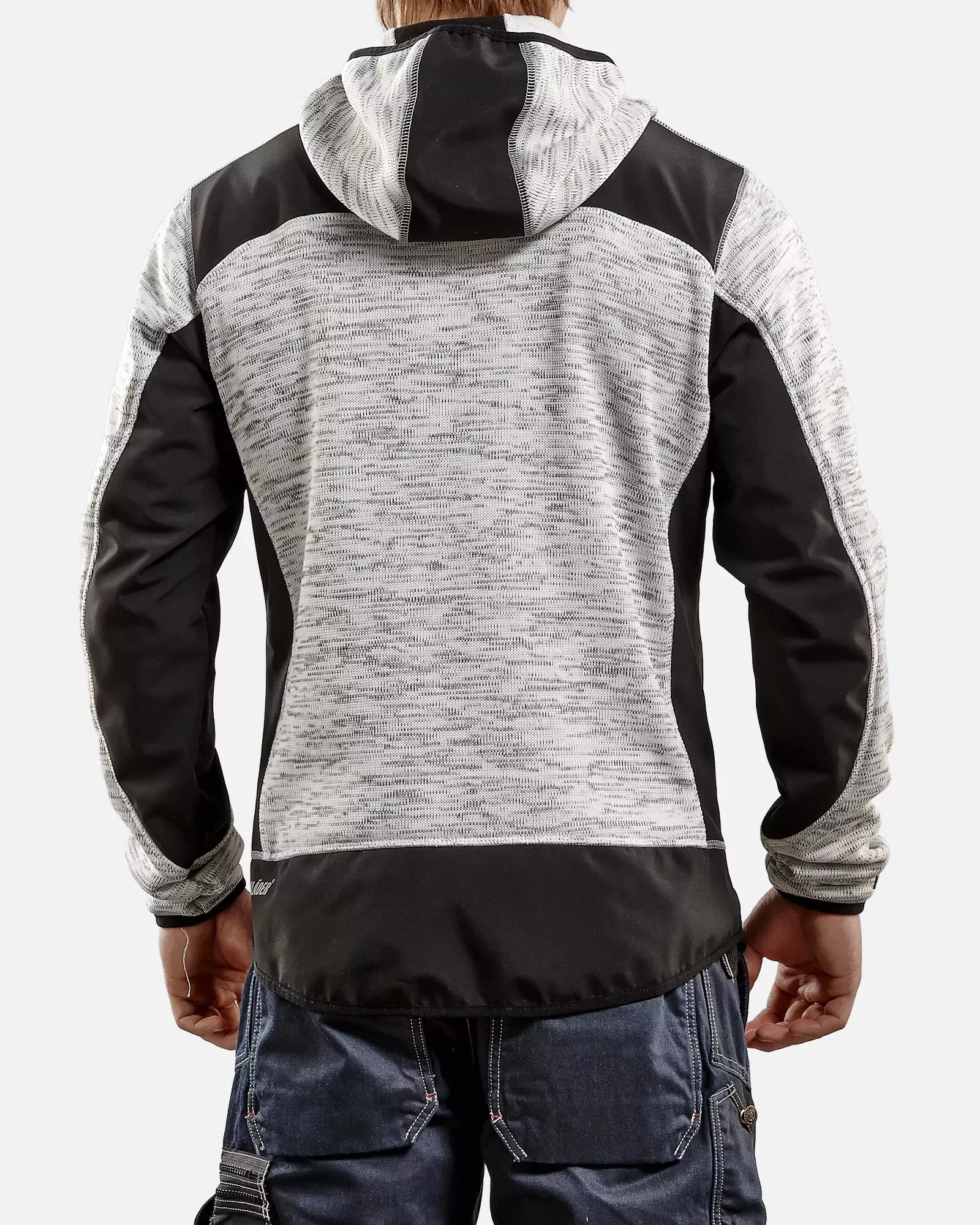 Blaklader 493021179099, Softshell Knitted Jacket, Grey Melange/Black, image 6