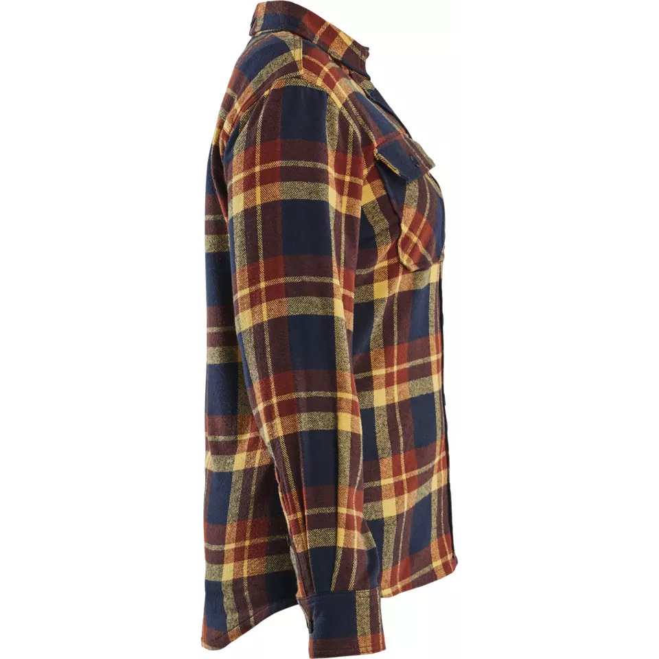 Blaklader 321811685986, Damen Flanellhemd, Rostrot/Dunkelblau, image 2, gallery thumbnail