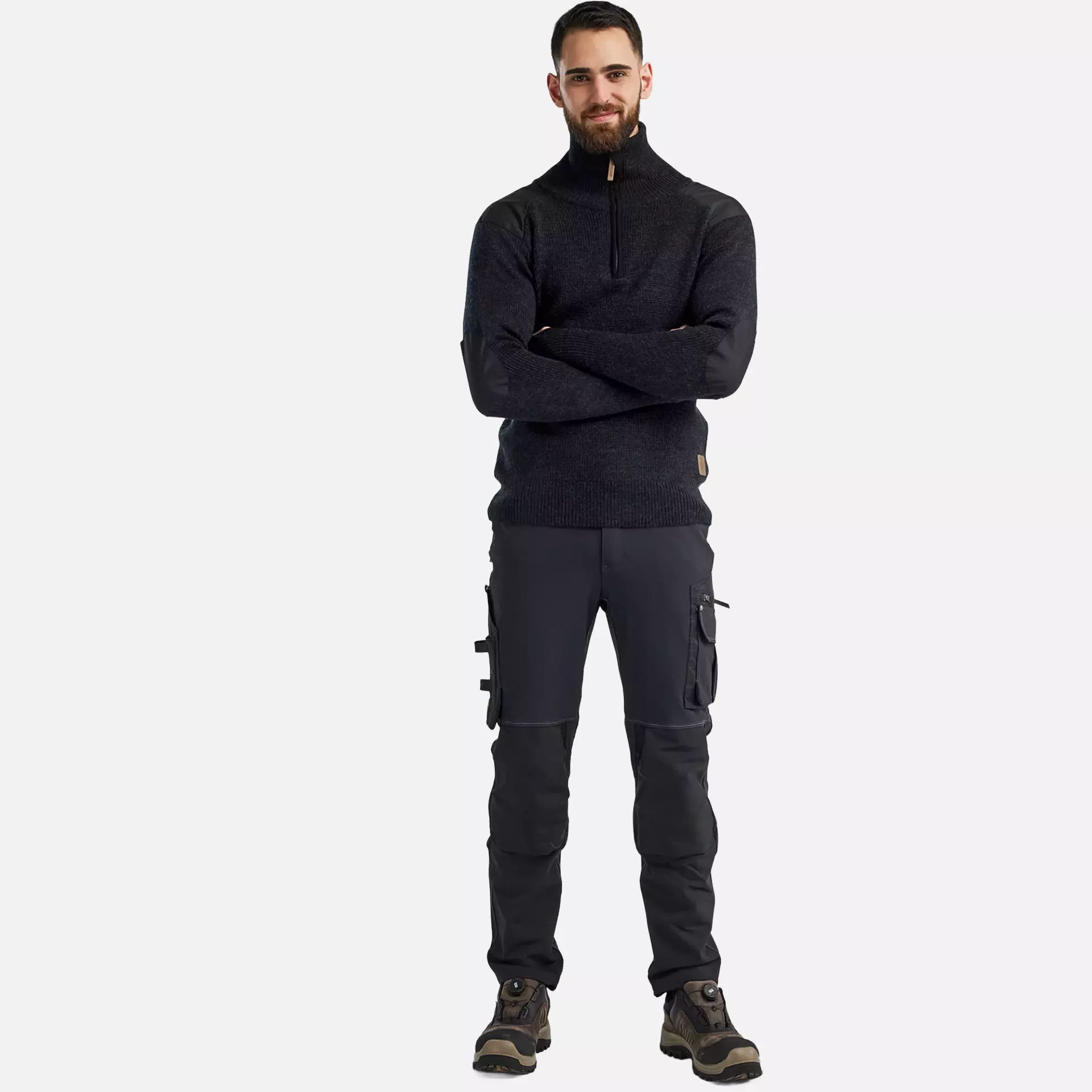 Blaklader 463010719899, Wool Sweatshirt, Dark Grey/Black, image 5