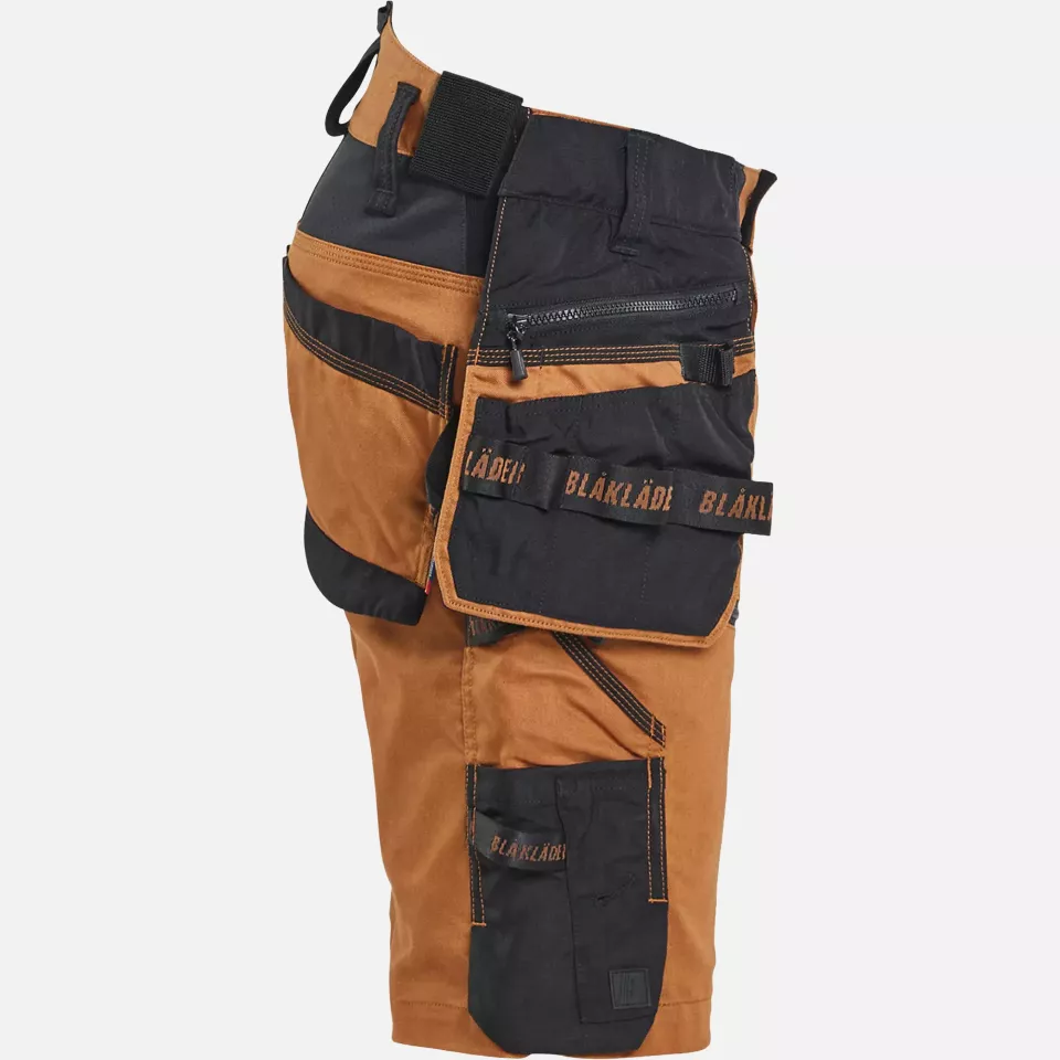 Blaklader 197211494099, STRIKER Stretch Craftsman Shorts, Rust/Black, image 2, gallery thumbnail