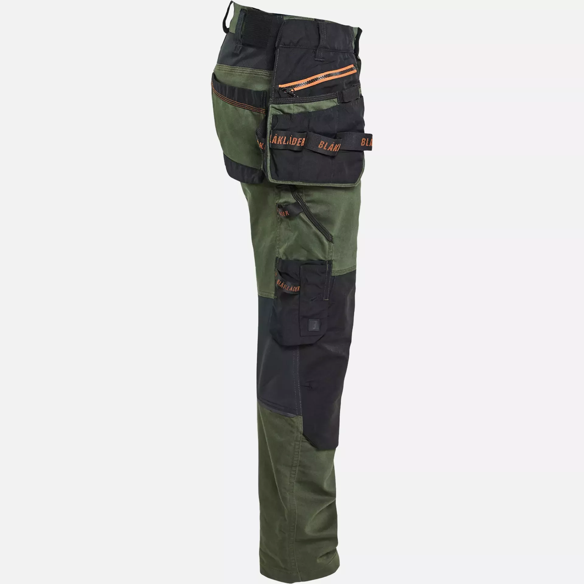 Blaklader 197011494240, STRIKER Stretch Craftsman Work Trousers, Forest Green/Rust, image 2