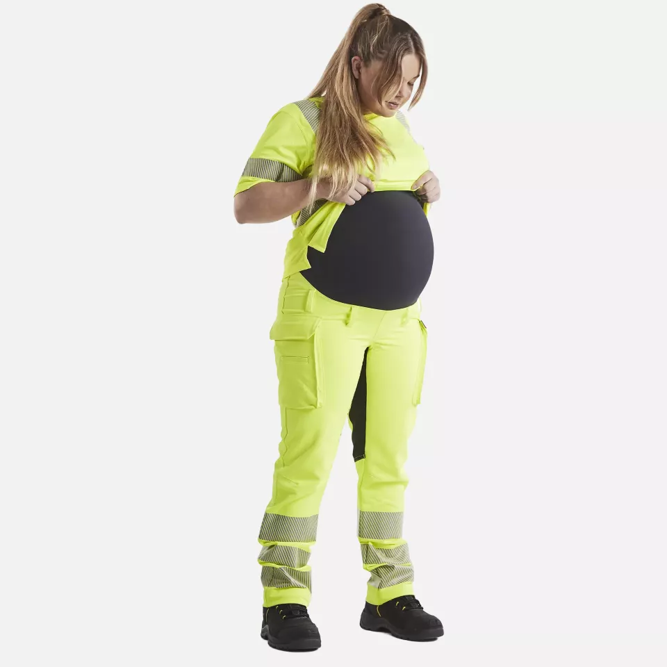 Blaklader 710016423399, High Vis 4-Way Stretch Maternity Trousers, Yellow/Black, image 5, gallery thumbnail