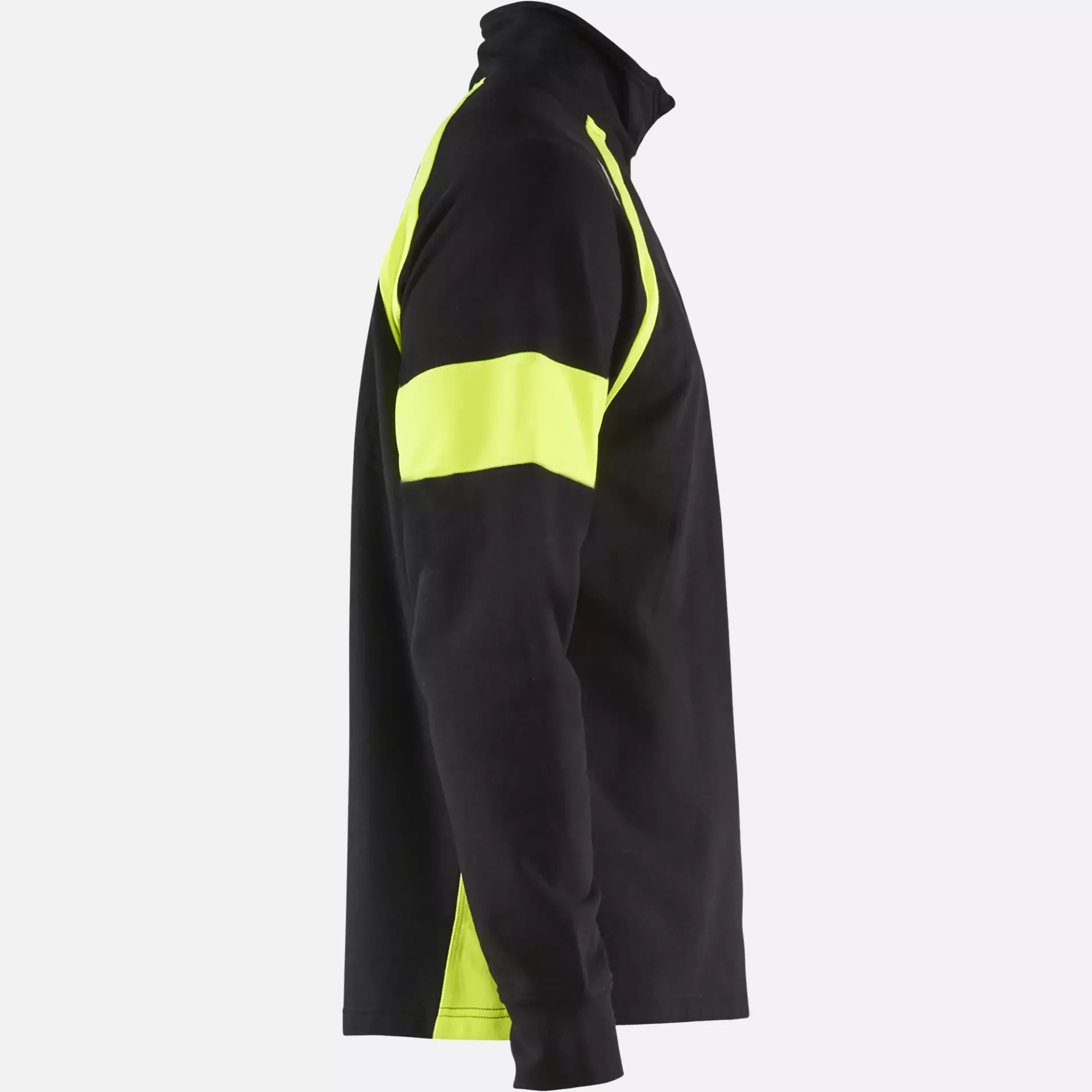 Blaklader 355011589933, Sweatshirt with High Vis Inserts, Black/Yellow, image 2