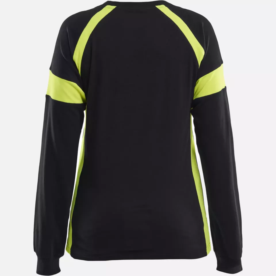Blaklader 352110309933, High Vis Ladies Long Sleeve T-Shirt, Black/Yellow, image 4, gallery thumbnail
