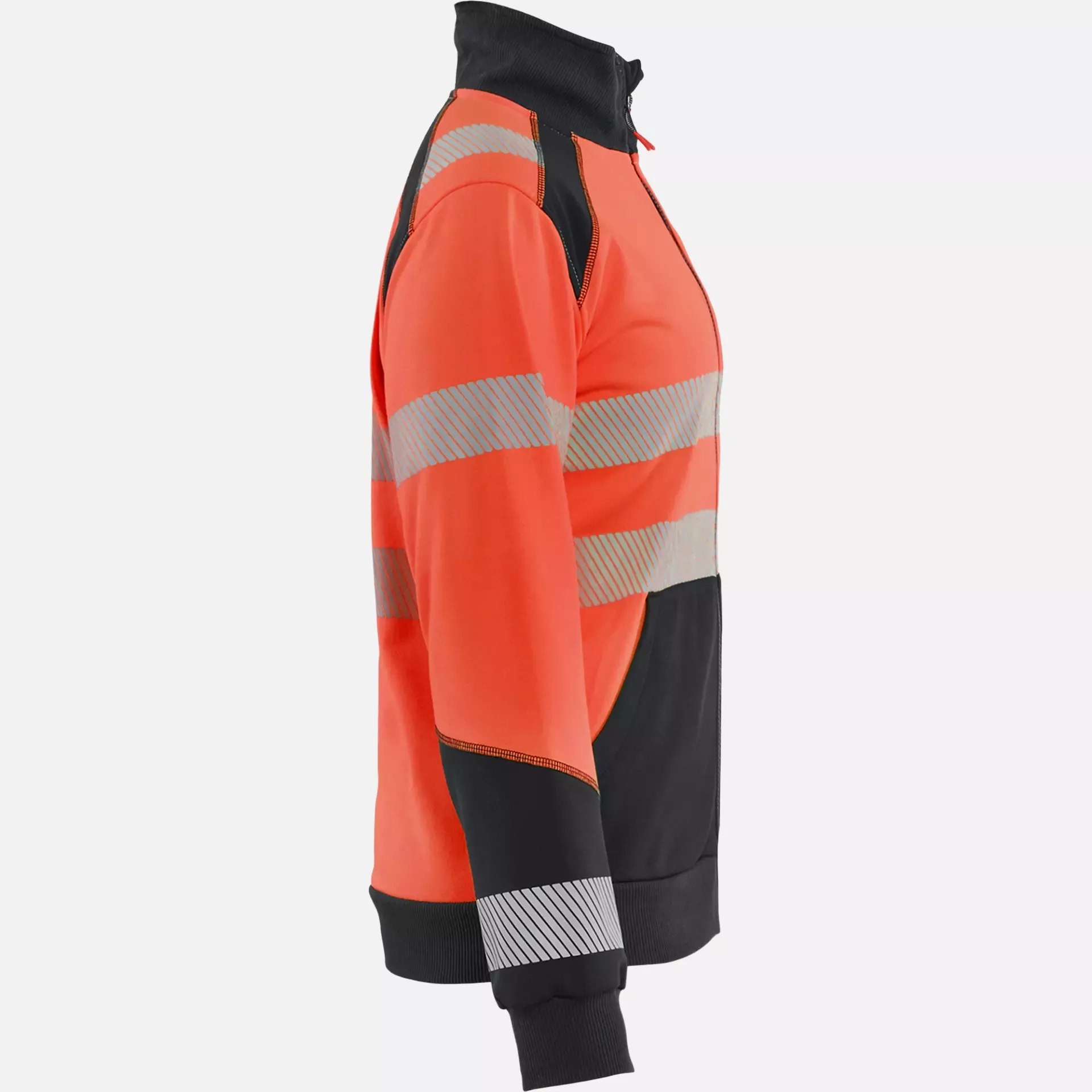 Blaklader 350825285599, High Vis Ladies Zip Sweatshirt, Red/Black, image 2
