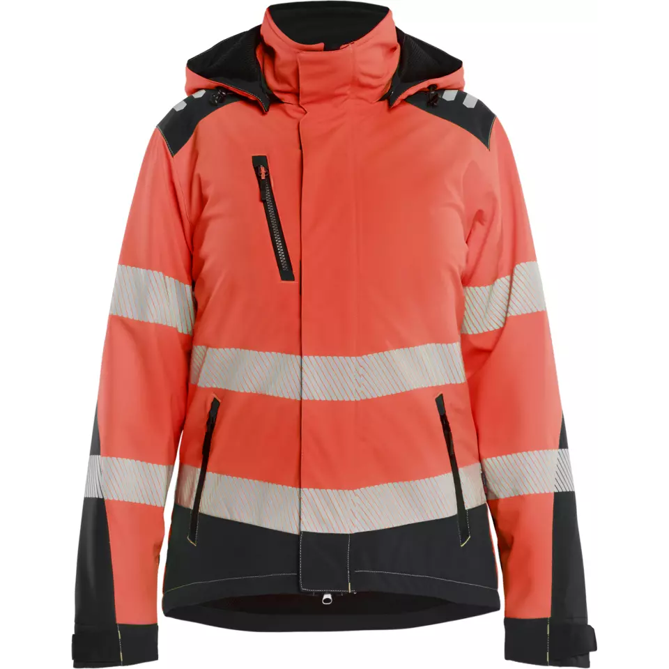 Blaklader 440125135599, High Vis Ladies Lined Lightweight Softshell Winter Jacket, Red/Black