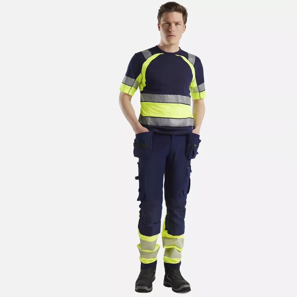 Blaklader 342110308833, High Vis T-Shirt, Marineblau/Gelb, image 5, gallery thumbnail