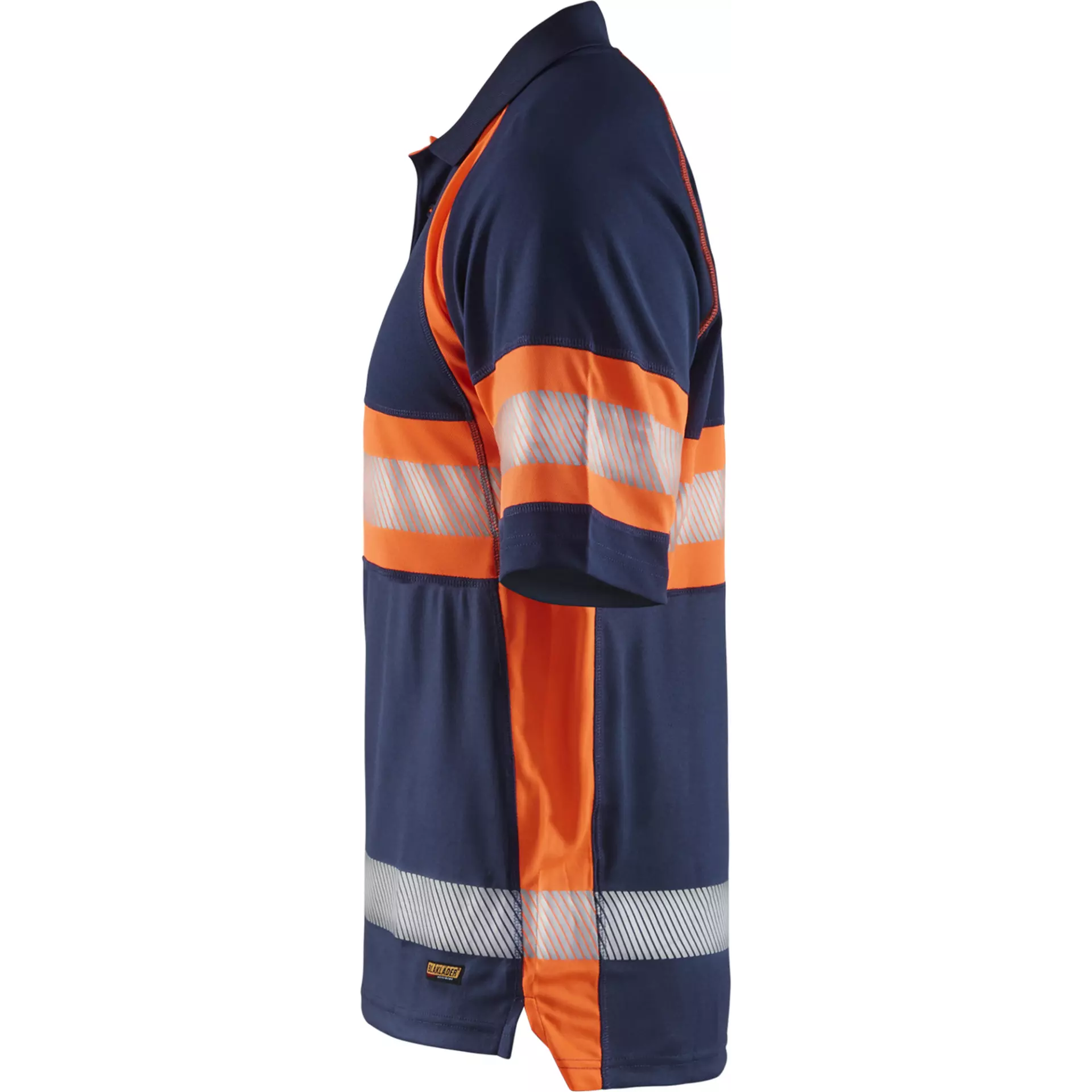 Blaklader 333810518953, High Vis UV Protection Polo Shirt, Navy Blue/Orange, image 3