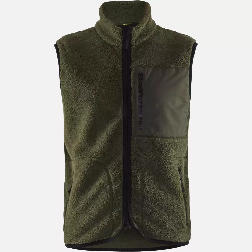 Blaklader 382029554109, Pile Vest, Autumn Green, image 1, gallery thumbnail