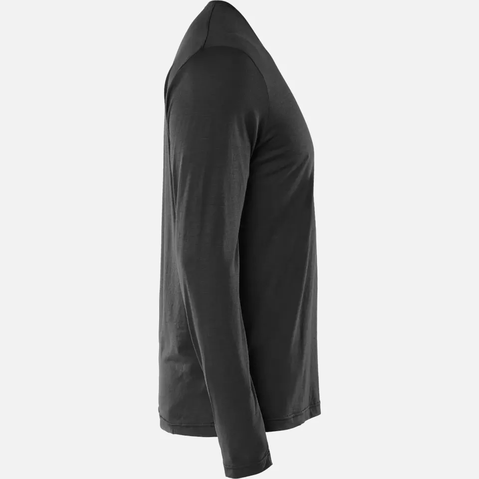 Blaklader 353817439900, Merino Wool Long Sleeve Shirt, Black, image 2, gallery thumbnail