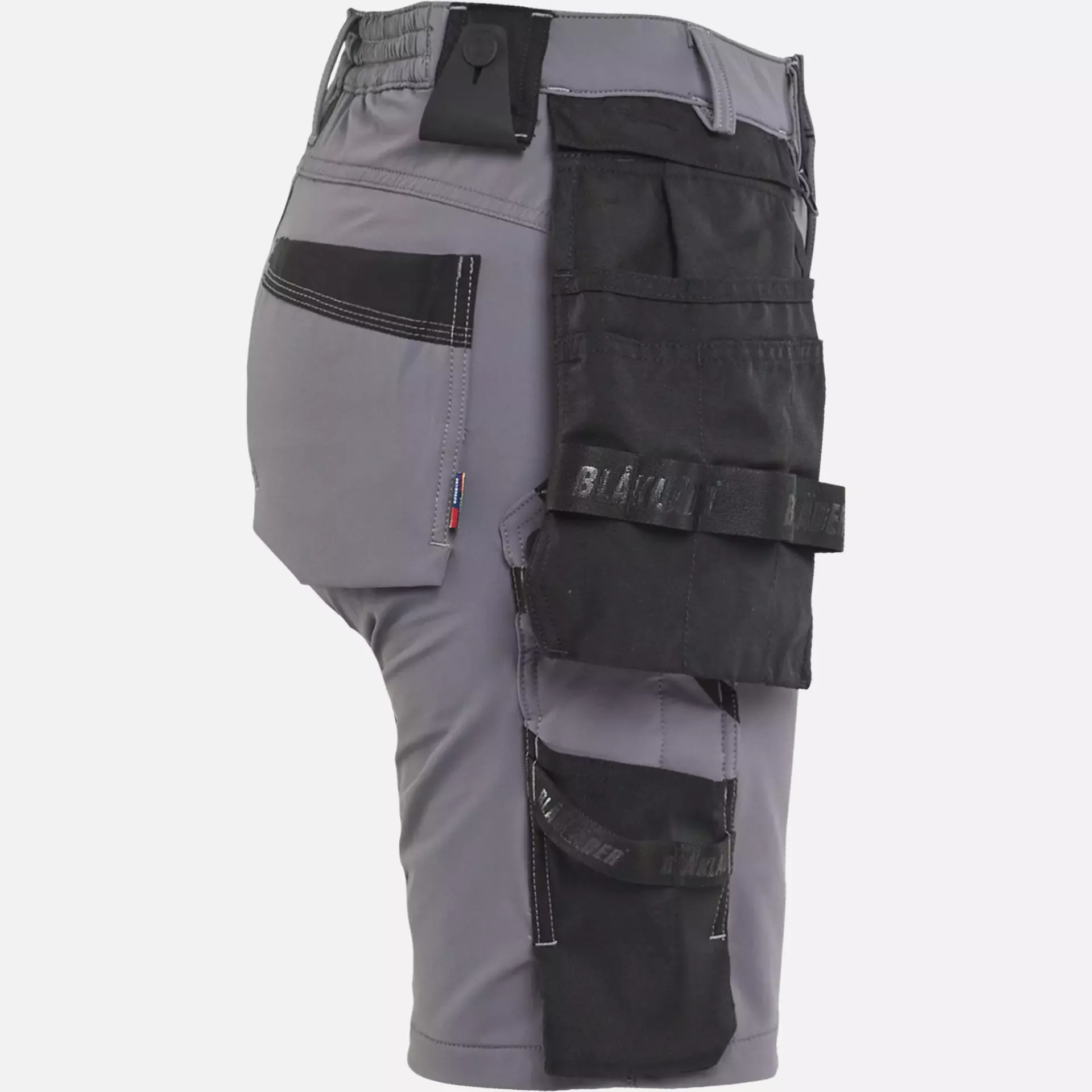 Blaklader 712416459699, Women's 4-Way Stretch Craftsman Shorts, Medium Grey/Black, image 2