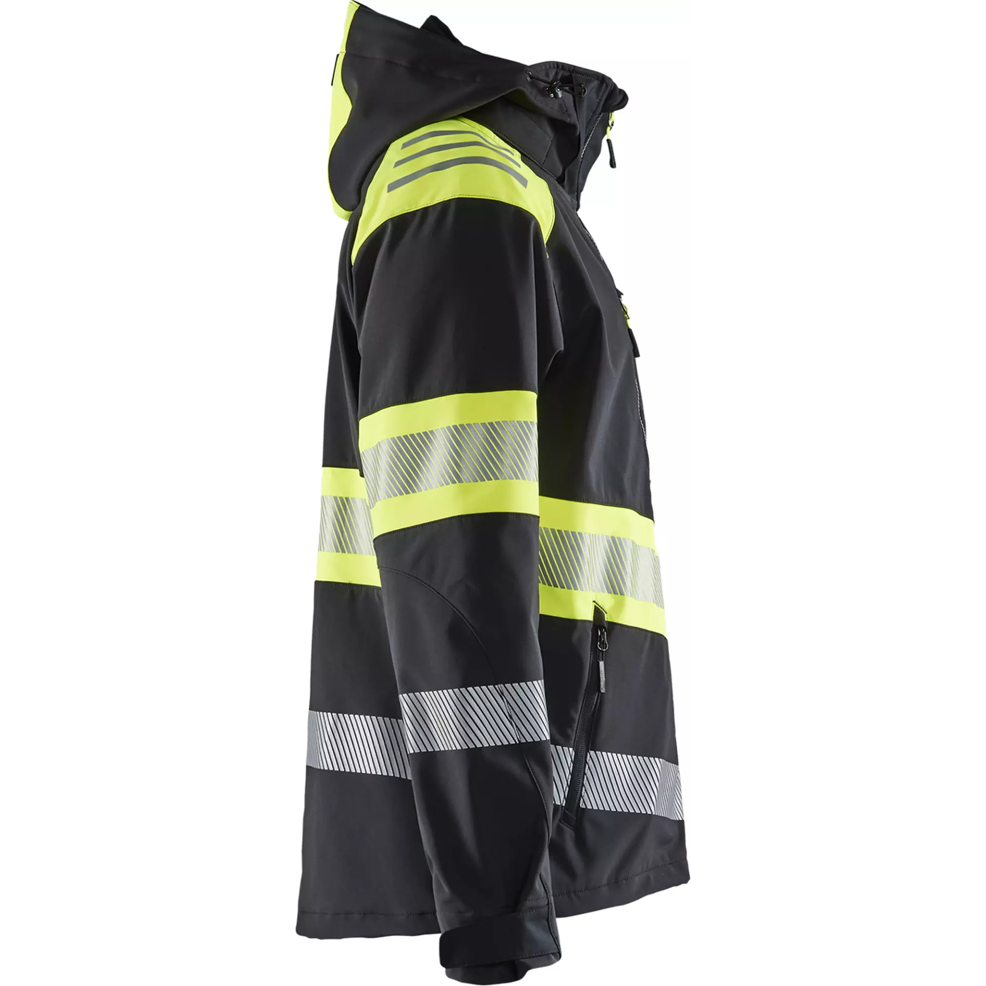 Blåkläder 449425139933, High Vis Softshell Jacket, Black/Yellow, image 2