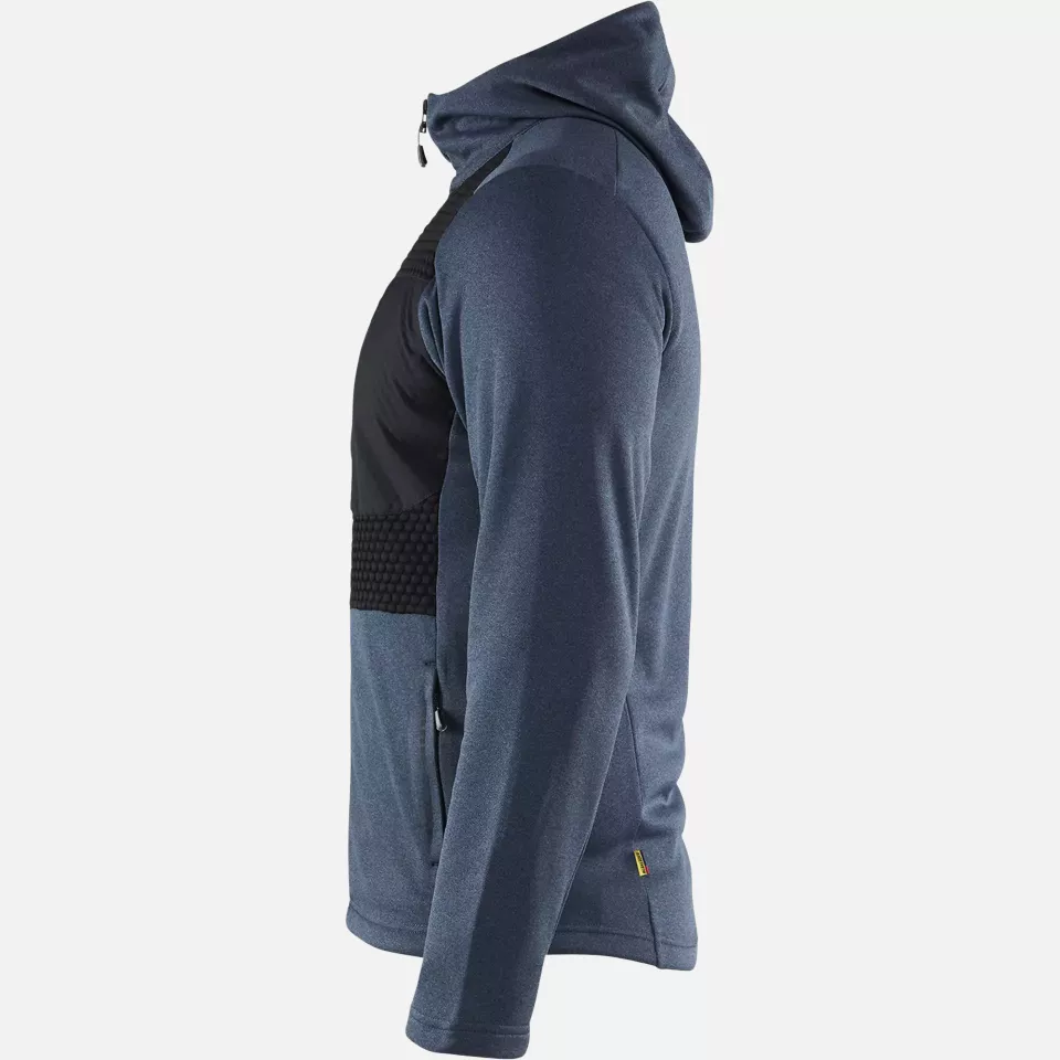 Blaklader 354025338299, Hooded Sweatshirt with Zipper, Dove Blue/Black, image 3, gallery thumbnail