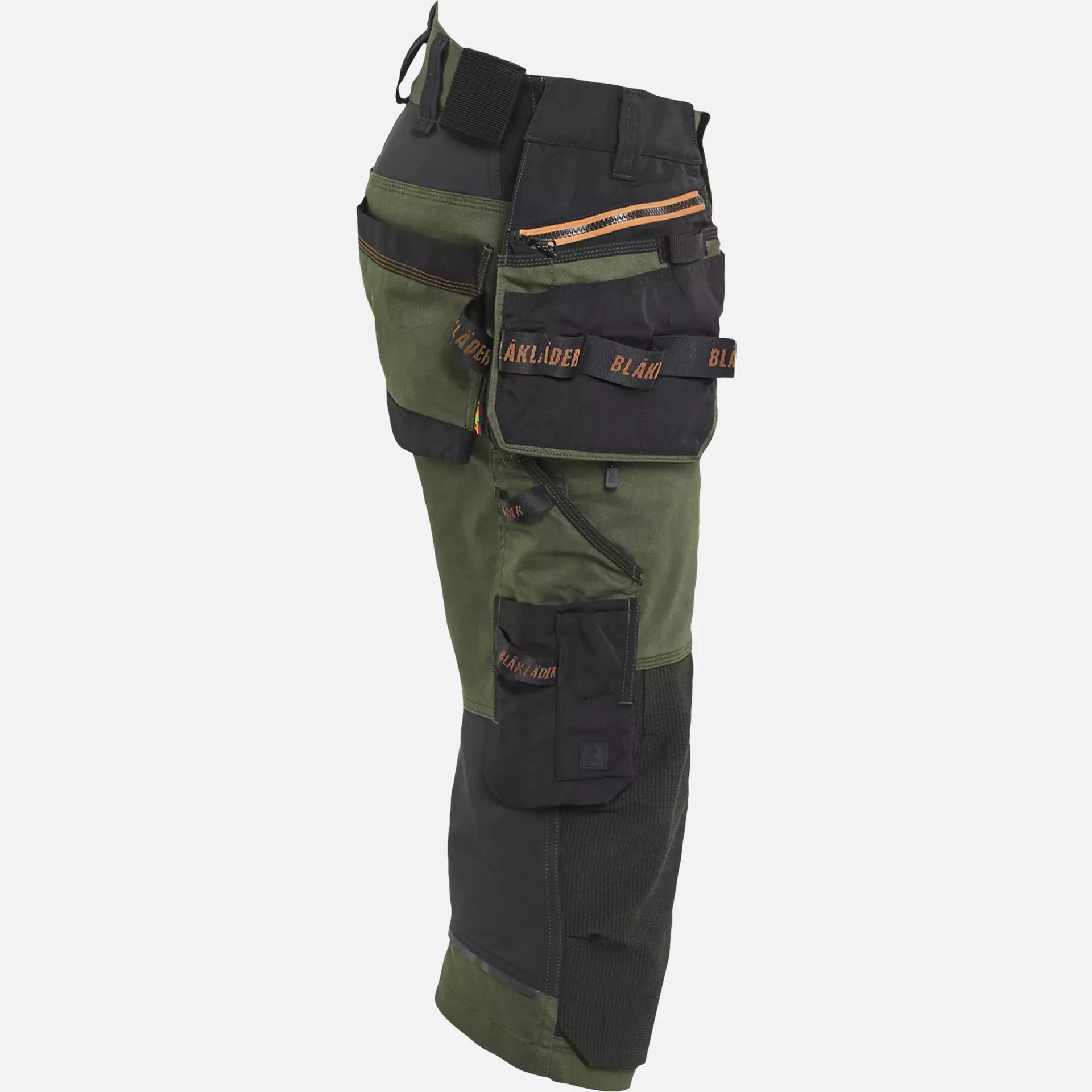 Blaklader 197711494240, STRIKER Stretch Pirate Shorts, Forest Green/Rust, image 2