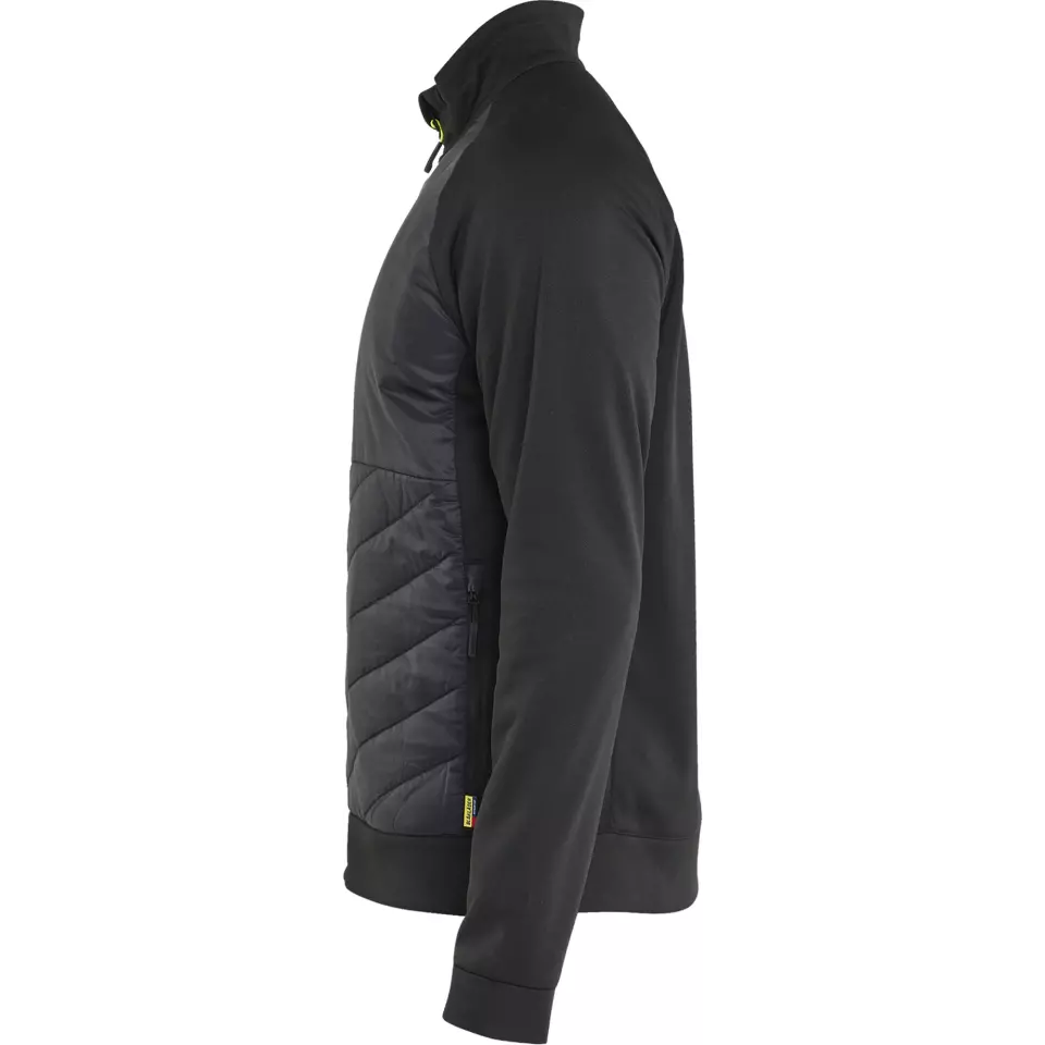 Blåkläder 341825269933, Hybrid Sweater, Black/Hi-Vis Yellow, image 3, gallery thumbnail