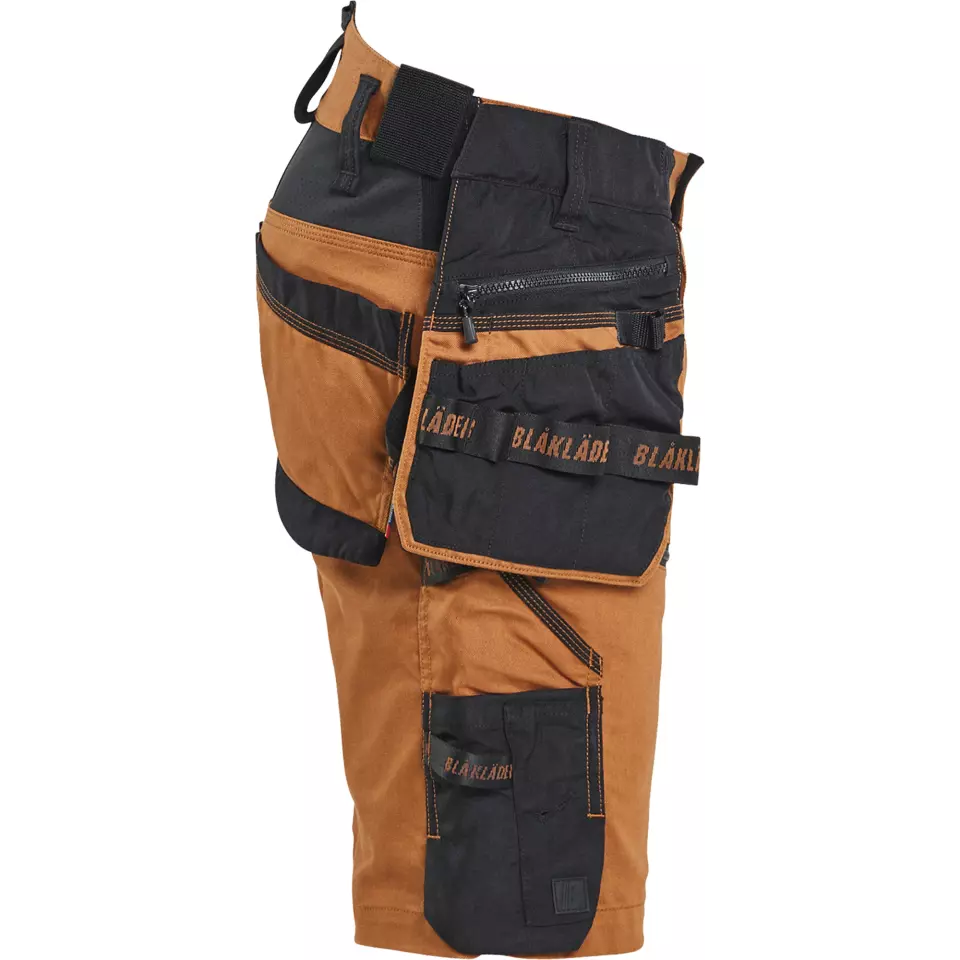 Blaklader 197211494099, STRIKER Stretch Craftsman Shorts, Rust/Black, image 2, gallery thumbnail