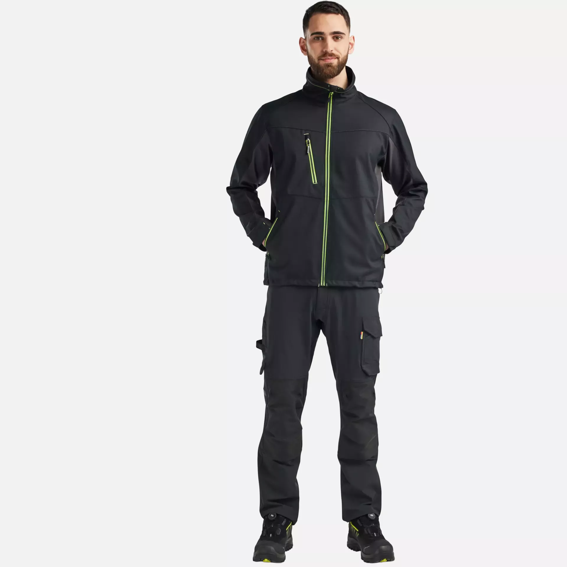 Blaklader 495025169933, Softshell Jacket, Black/Yellow, image 5