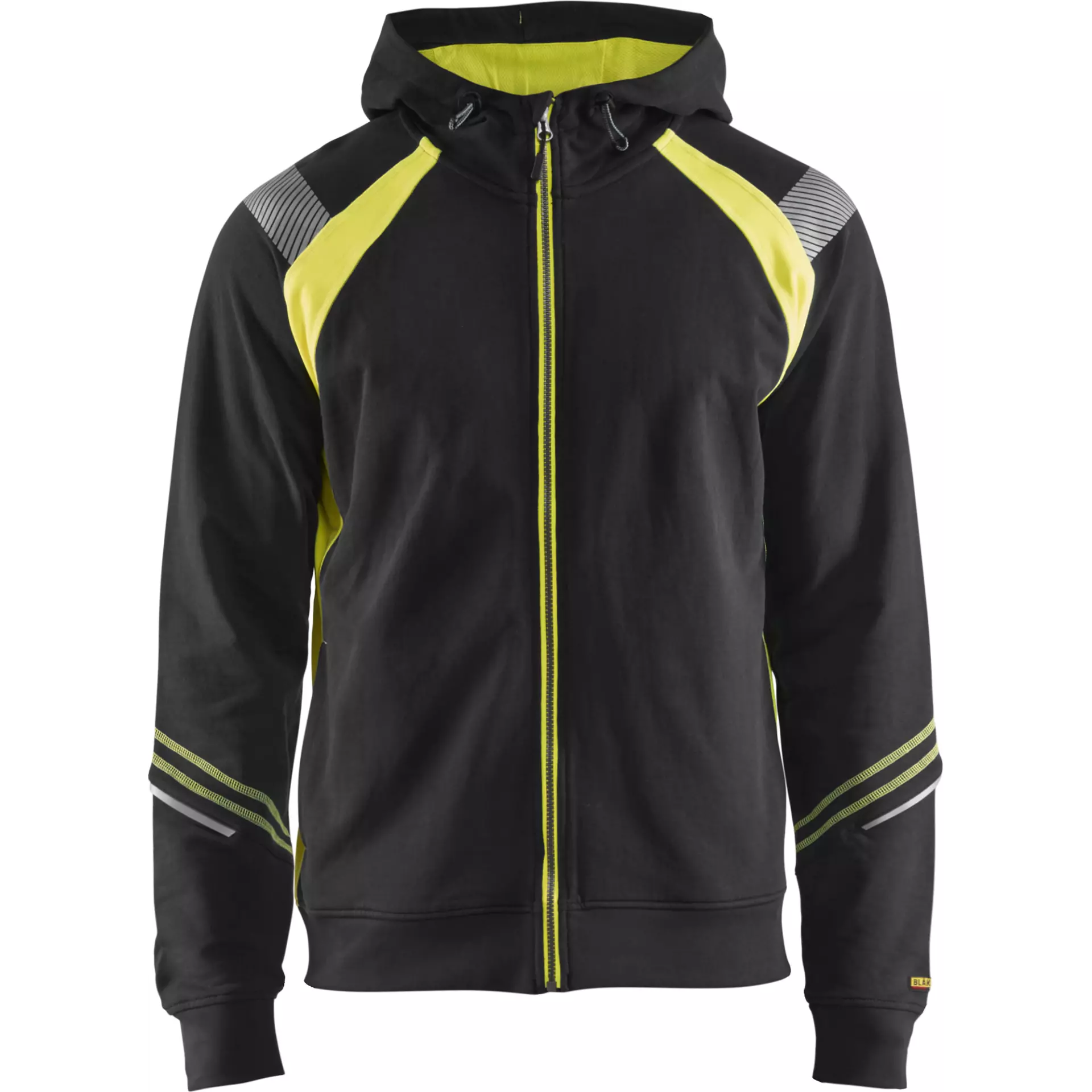Blaklader 343311589933, Zip Sweatshirt, Black/Yellow