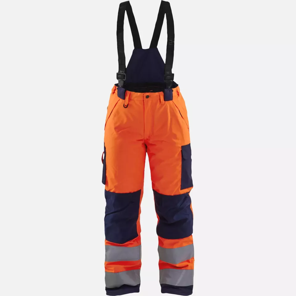 Blaklader 788519775389, High Vis Ladies Winter Work Trousers, Orange/Navy Blue, image 1, gallery thumbnail