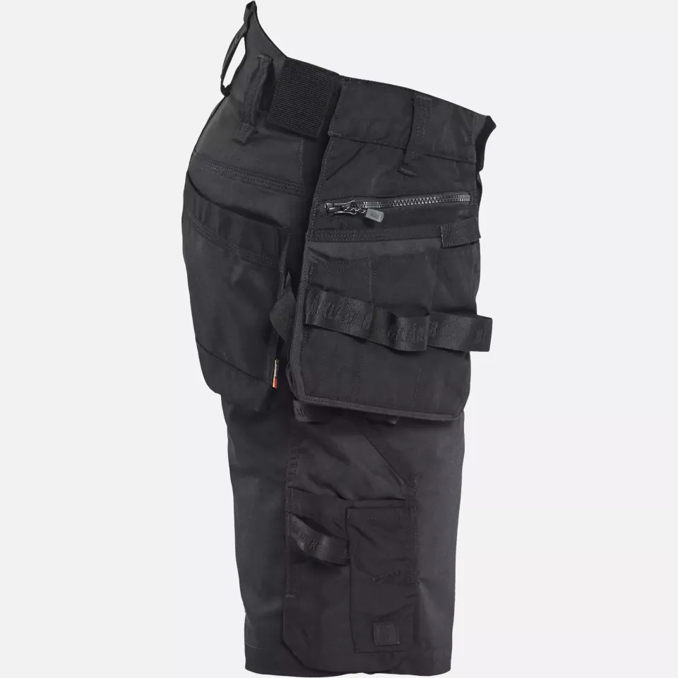 Blaklader 197211499999, STRIKER Stretch Craftsman Shorts, Black/Black, image 2, gallery thumbnail