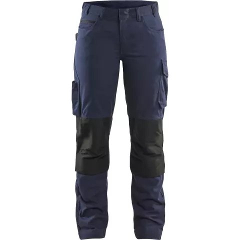 Blaklader Ladies Stretch Work Trousers, Dark Navy/Black