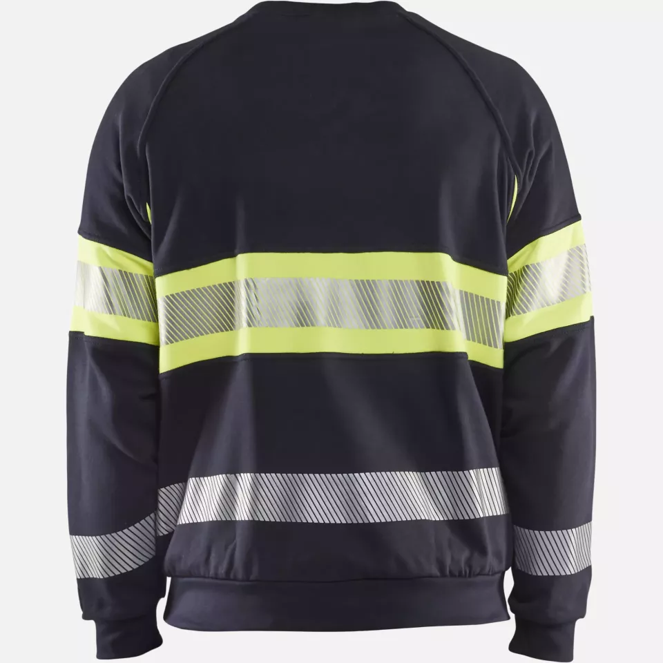 Blaklader 345917628933, Multinorm Sweatshirt, Navy Blue/ Yellow, image 4, gallery thumbnail