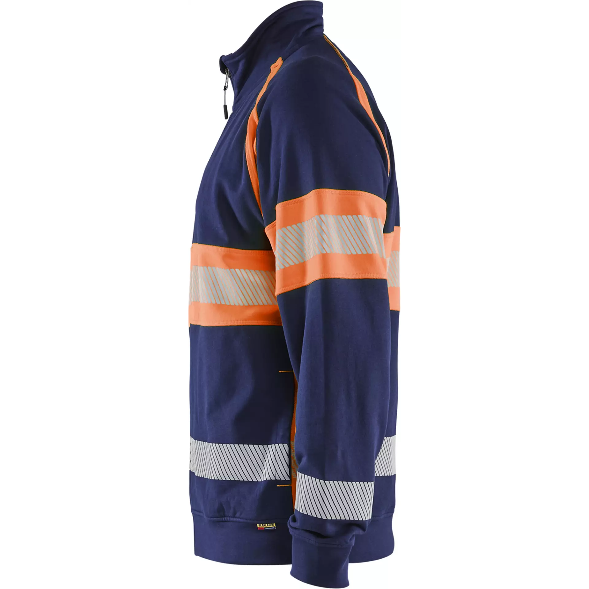Blaklader 355111588953, High Vis Sweat Jacket, Navy Blue/Orange, image 3