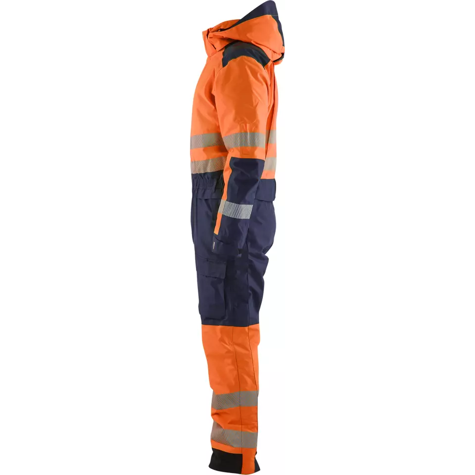 Blaklader 672519775389, High Vis Winter Coverall, Orange/Navy, image 3, gallery thumbnail