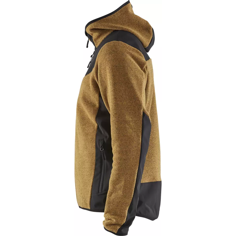 Blåkläder 594025363799, Softshell Knitted Jacket, Honey Gold/Black, image 3, gallery thumbnail