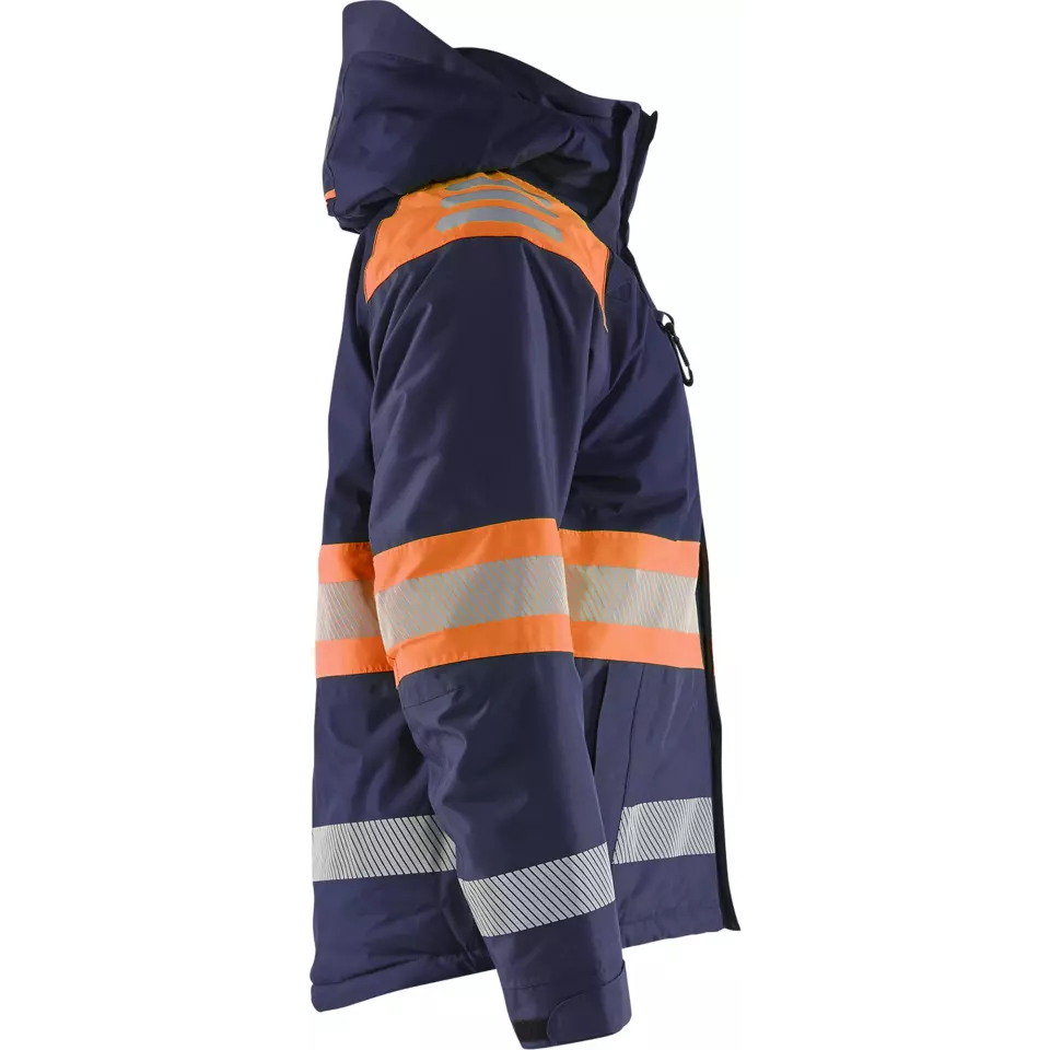 Blaklader 448019778953, High Vis Winter Jacket, Navy Blue/Orange, image 2, gallery thumbnail