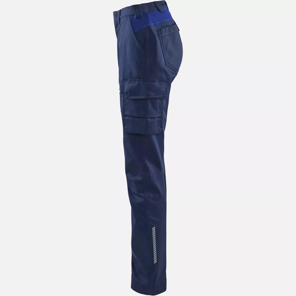 Blaklader 714418328985, Ladies Stretch Industry Work Trousers, Navy/Royal Blue, image 3, gallery thumbnail