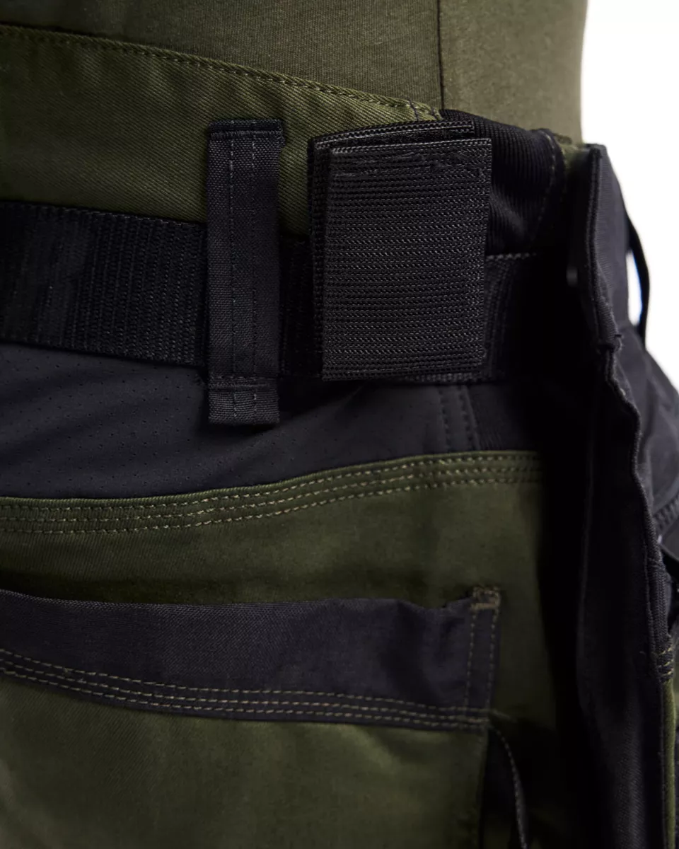 Blaklader 197011494298, STRIKER Stretch Craftsman Work Trousers, Forest Green/Black, image 12, gallery thumbnail