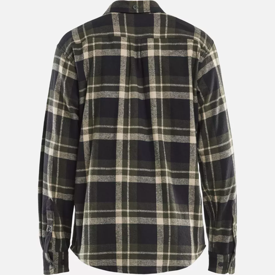 Blaklader 328811684298, Flannel Shirt, Forest Green/Black, image 4, gallery thumbnail