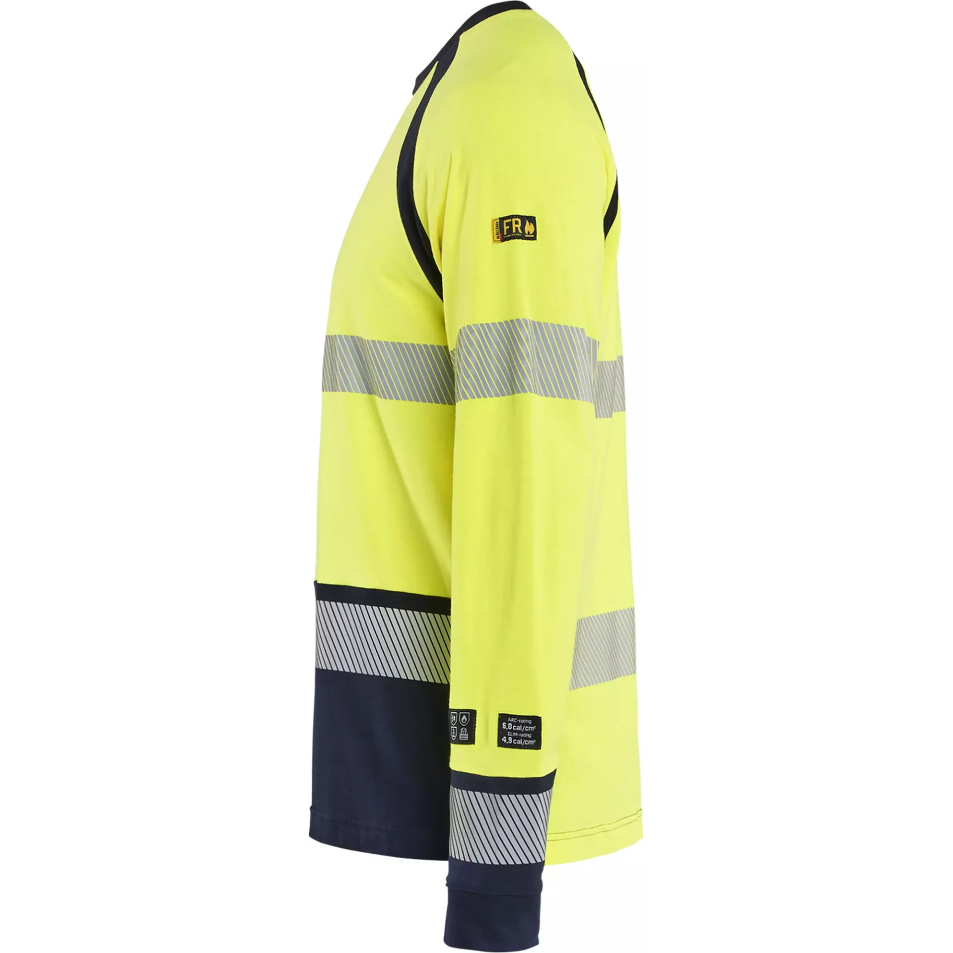Blaklader 343617373389, Multinorm Long Sleeve T-Shirt, Yellow/Navy Blue, image 3