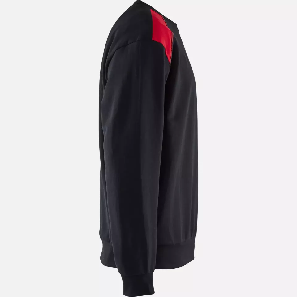 Blaklader 358011589956, Sweatshirt, Black/Red, image 2, gallery thumbnail