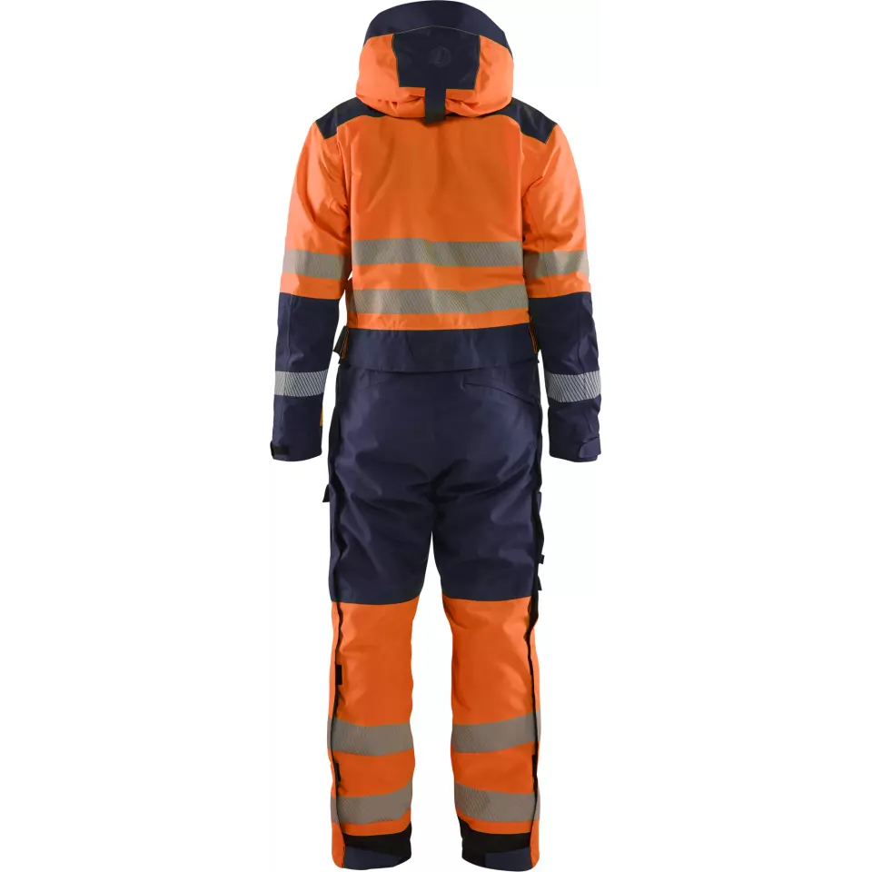 Blaklader 672519775389, High Vis Winter Coverall, Orange/Navy, image 4, gallery thumbnail