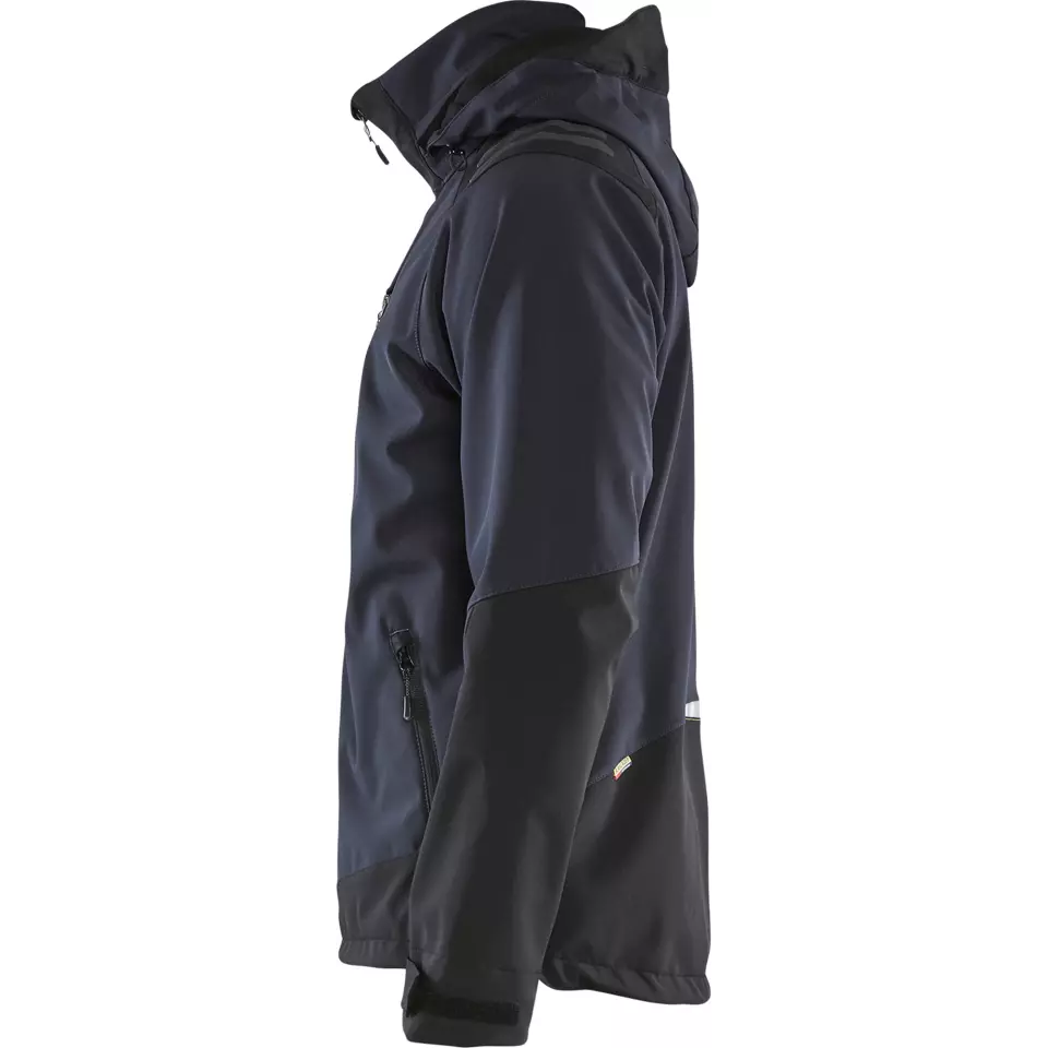 Blåkläder 474925138635, Softshell Jacket, Navy Blue/Yellow, image 3, gallery thumbnail