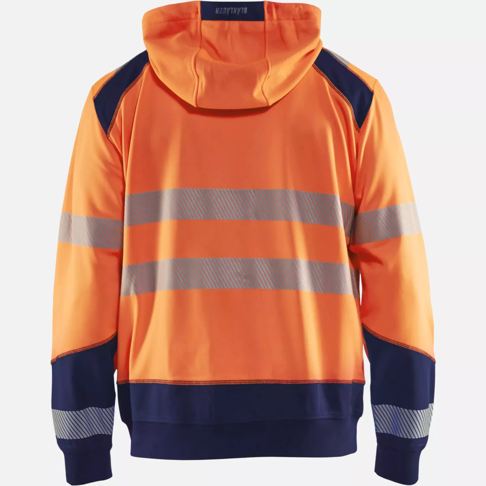 Blaklader 354625285389, High Vis Hooded Sweatshirt, Orange/Navy Blue, image 3