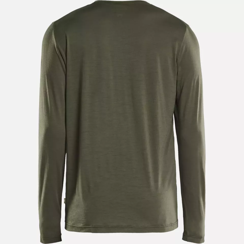 Blaklader 353817434209, Merino Wool Long Sleeve Shirt, Forest Green, image 4, gallery thumbnail
