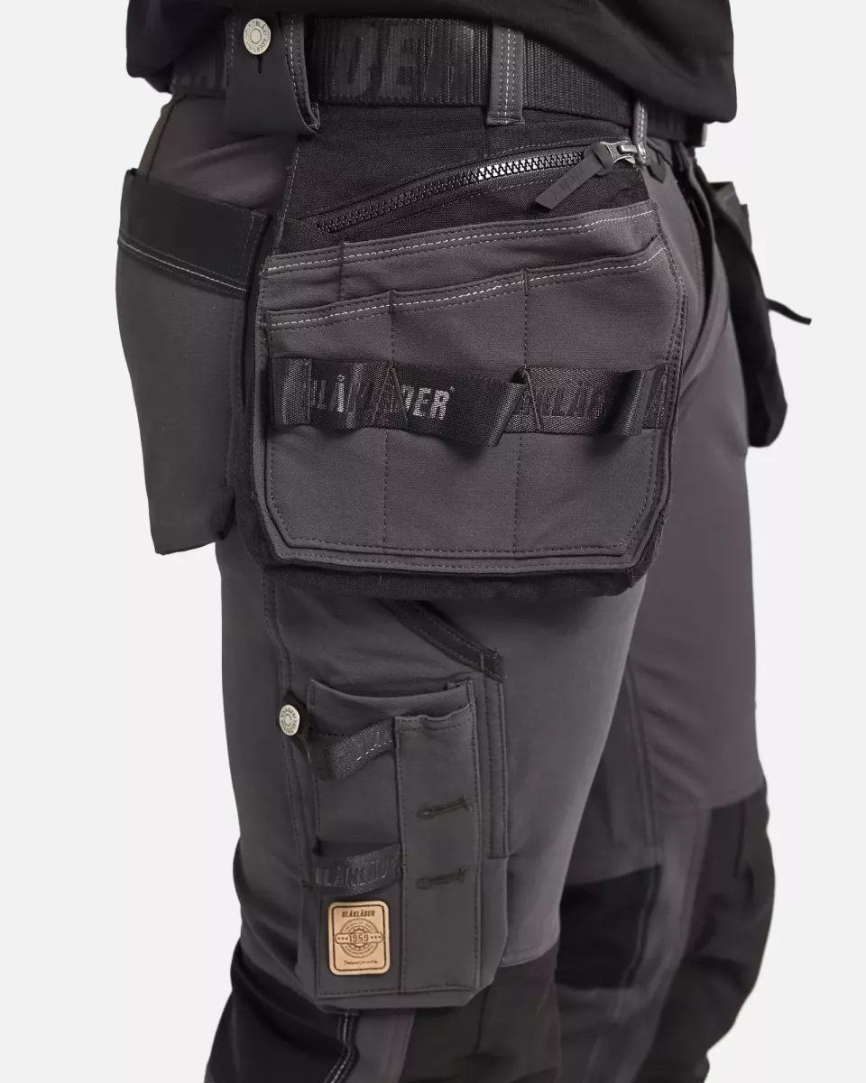 Blaklader 199816449899, X1900 4-Way Stretch Craftsman Work Trousers, Dark Grey/Black, image 9, gallery thumbnail