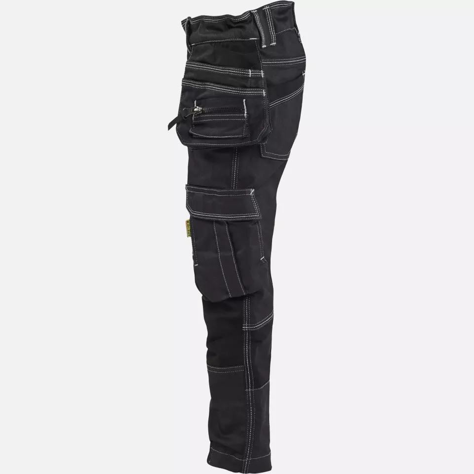 Blaklader 522511478999, X1900 Kids Craftsman Work Trousers Stretch, Navy/Black, image 3, gallery thumbnail