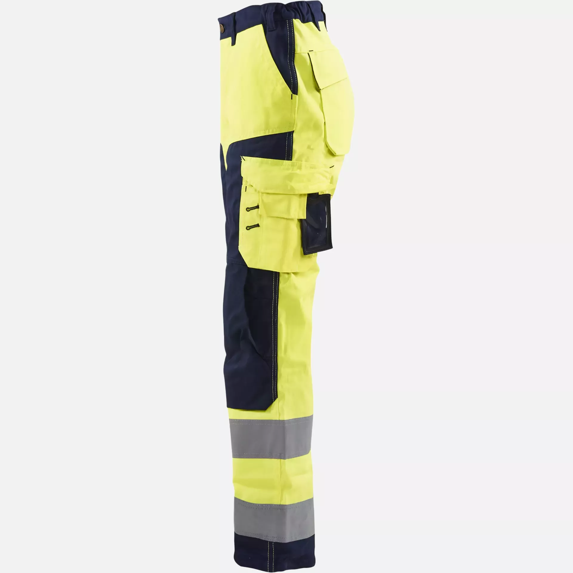 Blaklader 715518113389, High Vis Ladies Work Trousers, Yellow/Navy Blue, image 3