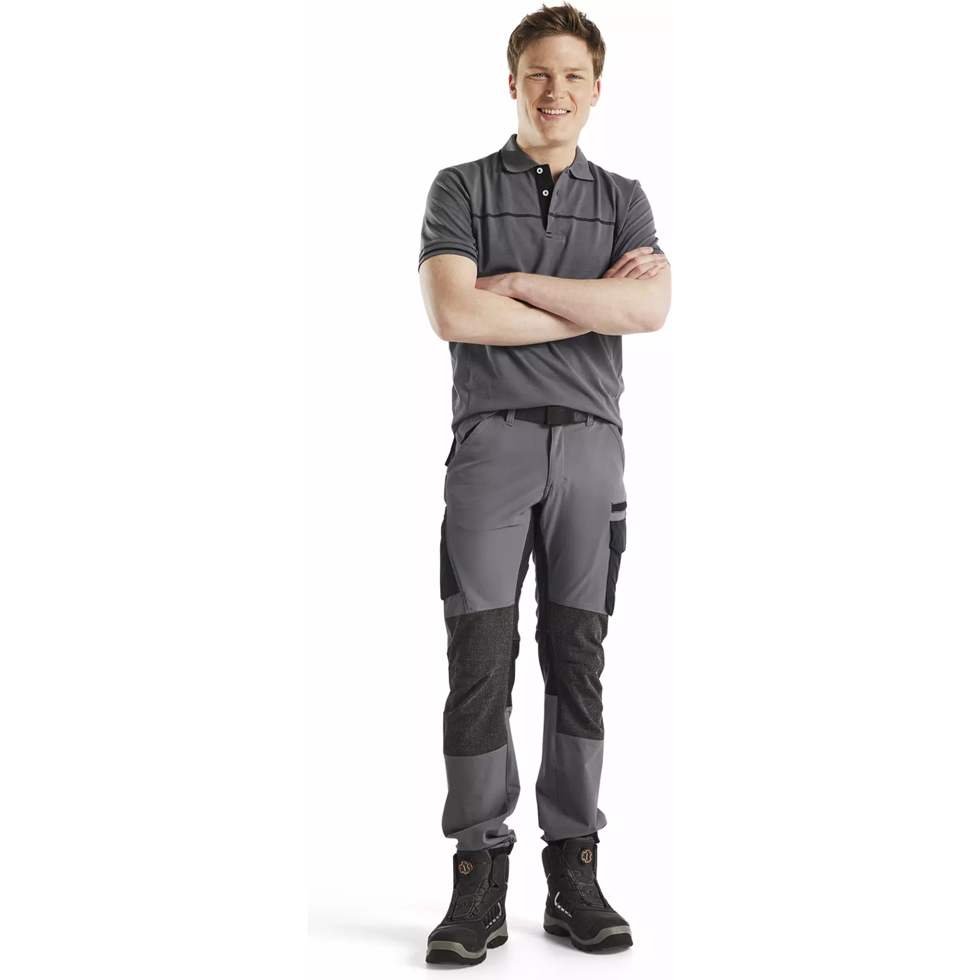 Blaklader 142216459699, 4-Wege-Service Stretch Arbeitshose, Mittelgrau/Schwarz, image 5